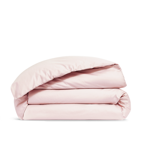 Housse de couette Percale de coton 120 fils - Juste Le Rose Poudré