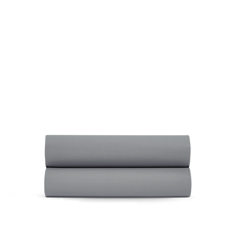 Lenzuolo sopra in cotone percalle a 120 fili - Grigio Tenue