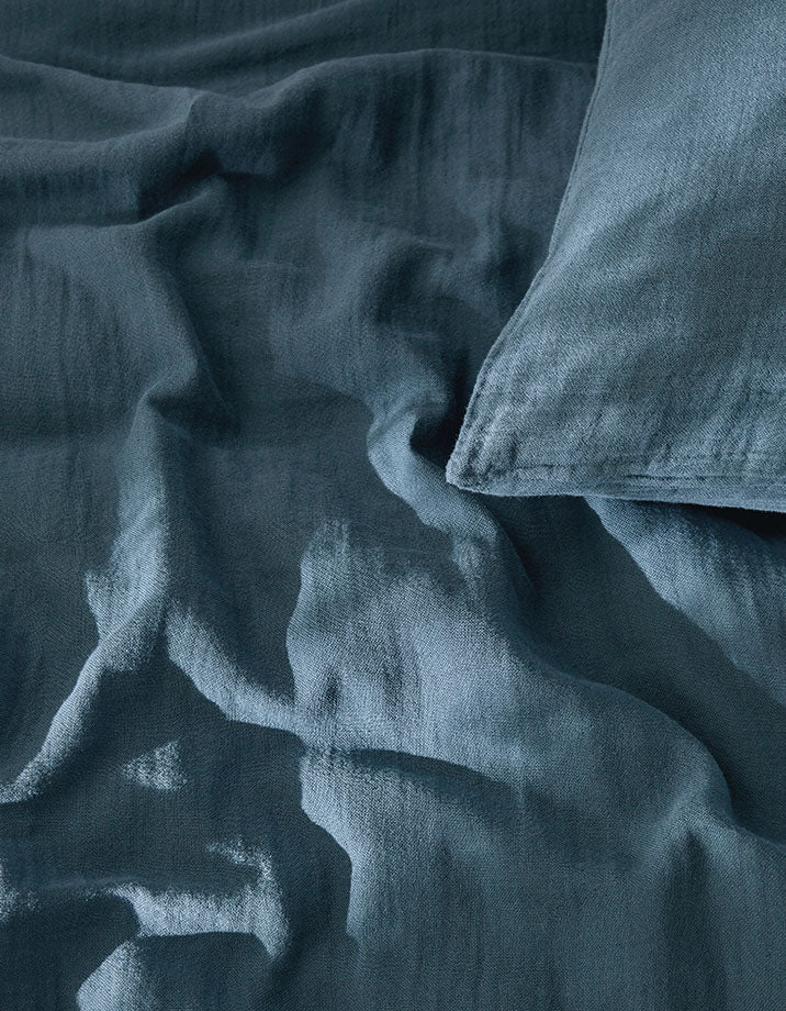 Drap housse Gaze de coton Bébé & Enfant - Bleu Pétrole