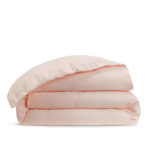 Housse de couette Gaze de coton double épaisseur - Rose Pêche