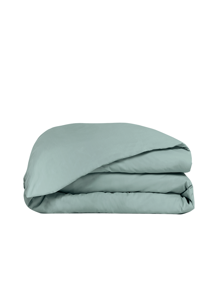 Housse de couette Percale de coton 120 fils - Juste Le Céladon