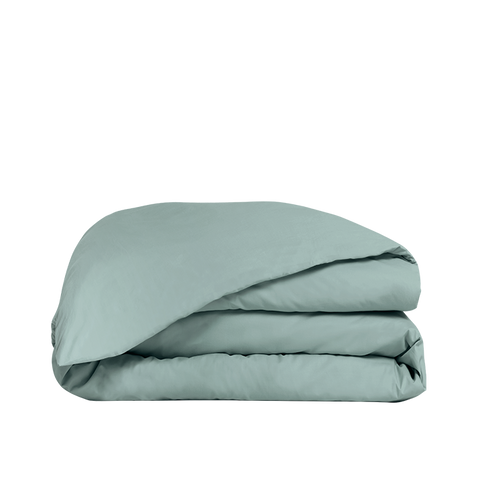 Housse de couette Percale de coton 120 fils - Juste Le Céladon