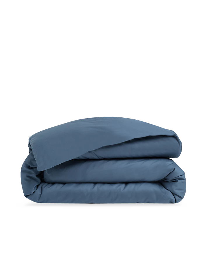 Housse de couette Satin de coton 200 fils - Juste Le Bleu