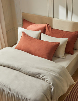 Maxi housse de coussin Lin lavé - Le Terracotta