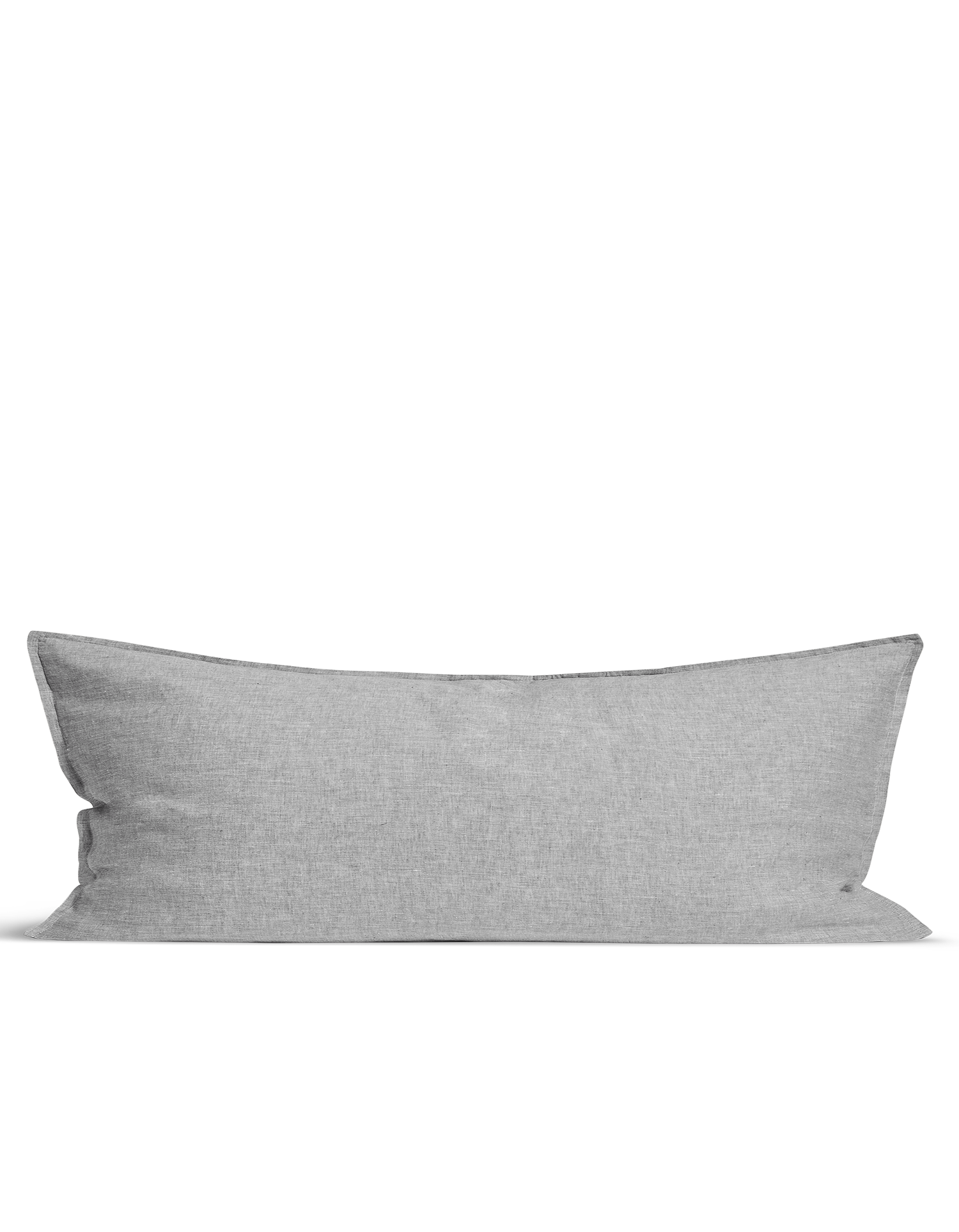 La maxi fodera per cuscino lunga in lino lavato - Chambray Grigio
