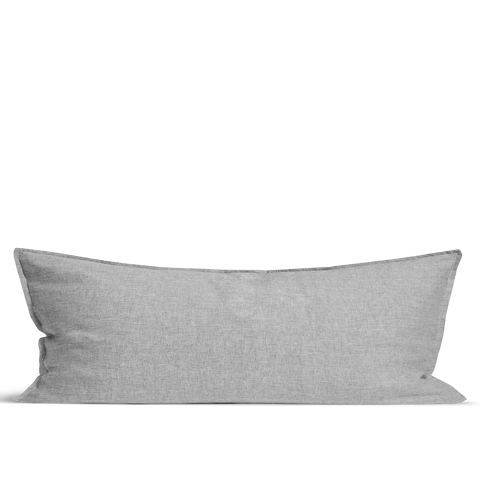 La maxi fodera per cuscino lunga in lino lavato - Chambray Grigio