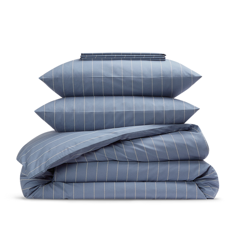 Cotton percale set - Striped Shirt - 160x200 / 240x220 / 50x70