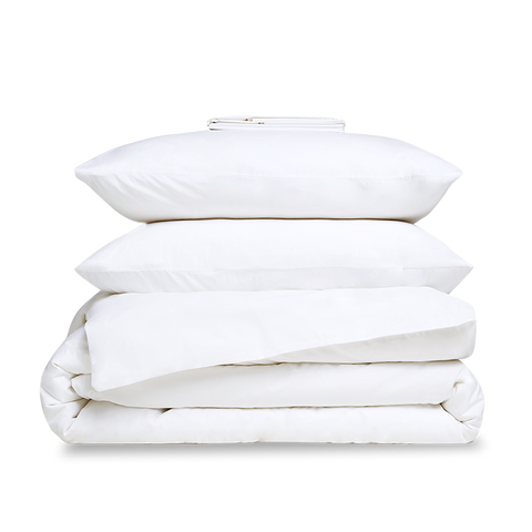 Parure Percale de coton 120 fils - Juste Le Blanc