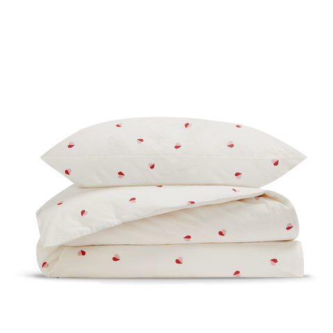 Parure Percale Lavée Bébé & Enfant - Petits Coeurs