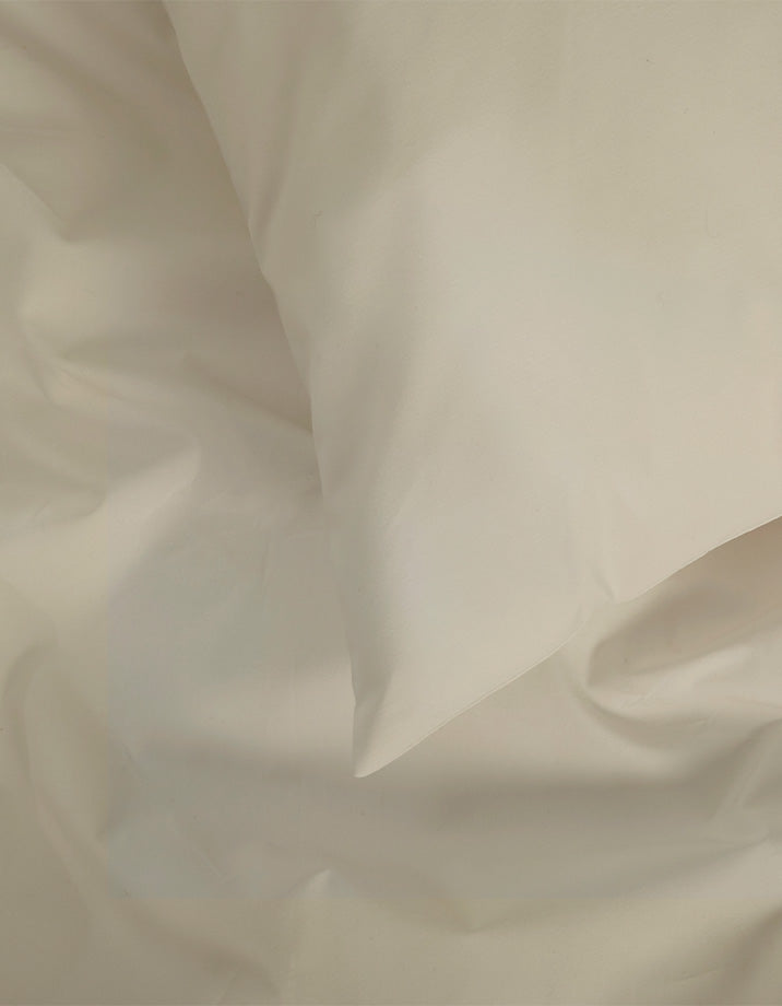 Hoeslaken Percale katoen 120 draden - Ecru