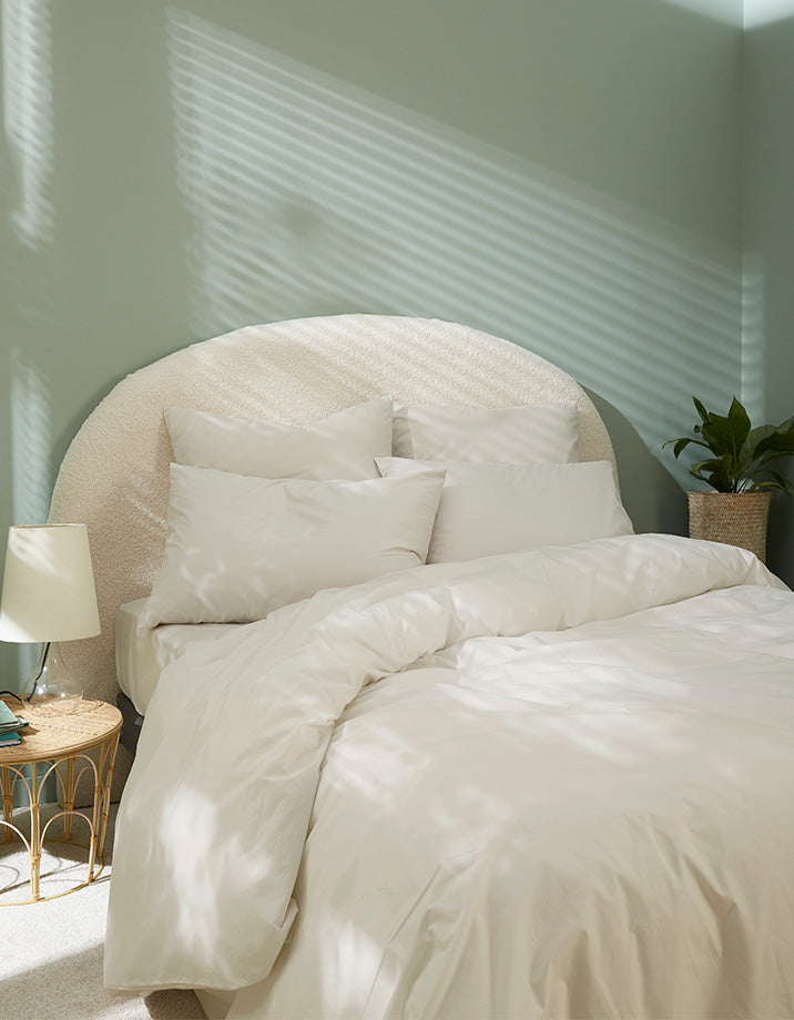 Hoeslaken Percale katoen 120 draden - Ecru