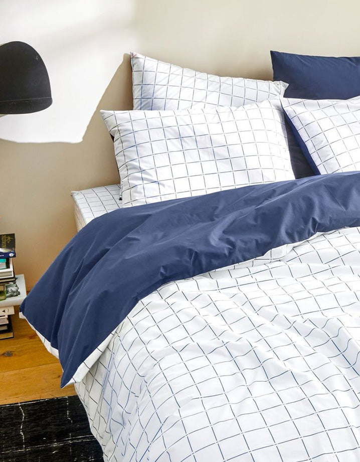 Housse de couette Percale de coton - Juste Le Petit Carreau