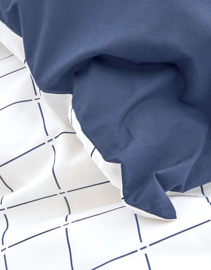 Housse de couette Percale de coton - Juste Le Petit Carreau