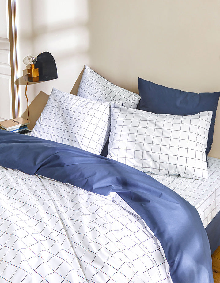 Housse de couette Percale de coton - Juste Le Petit Carreau
