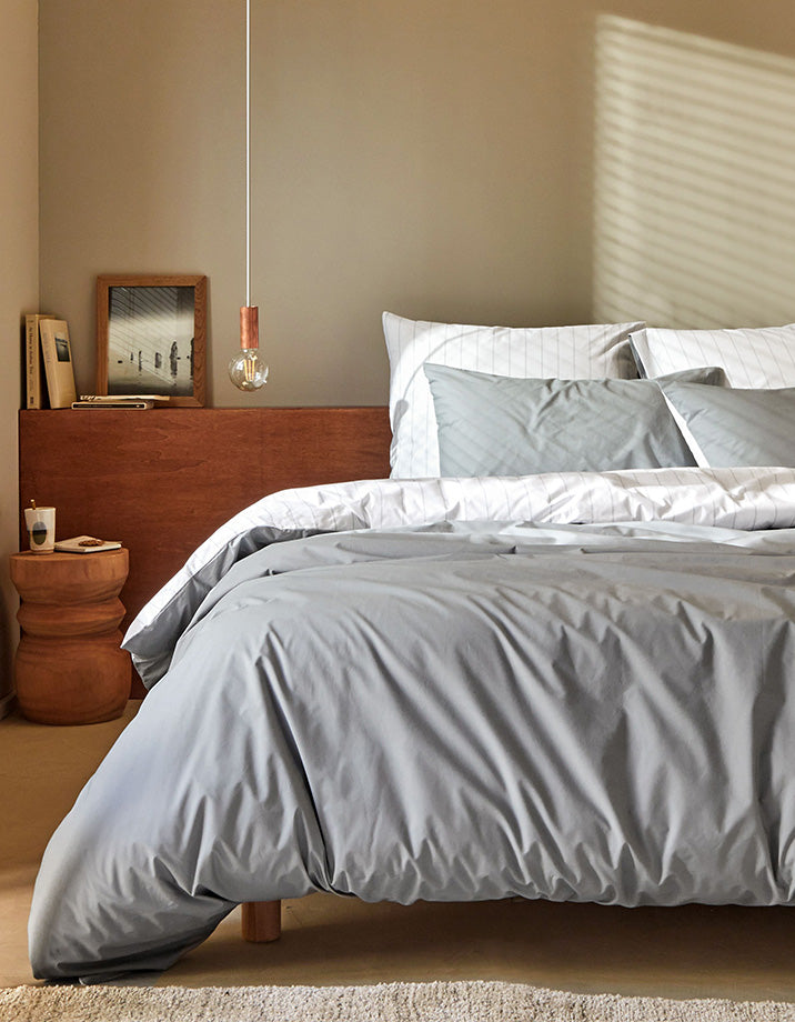 Drap housse Percale de coton 120 fils - Le Rayé