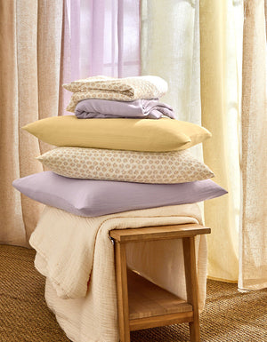 Washed percale fitted sheet