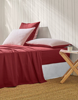 Washed percale flat sheet