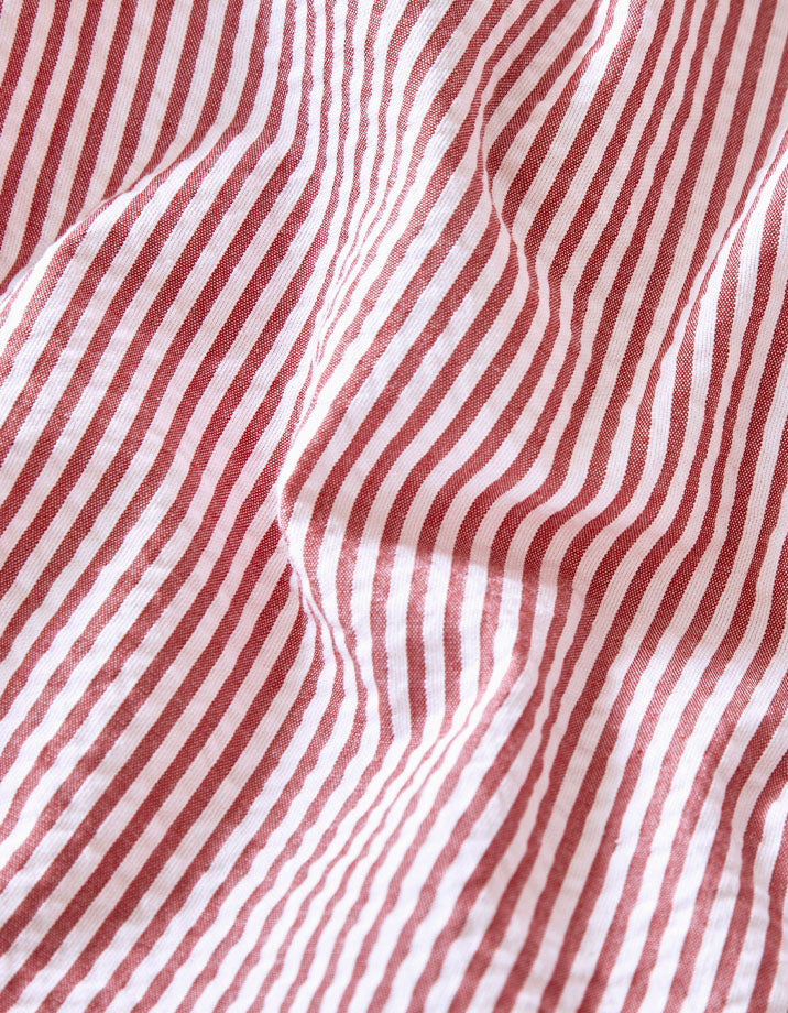 Dekbedovertrek Seersucker - Terracotta Rood