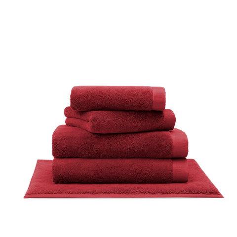 Set de bain moelleux - Rouge Vif