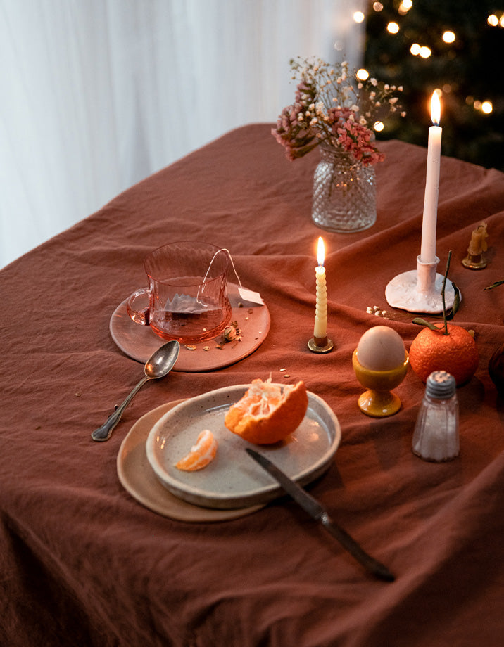 Tischdecke - Kupferrot