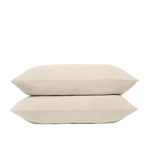 French washed linen pillowcases x2